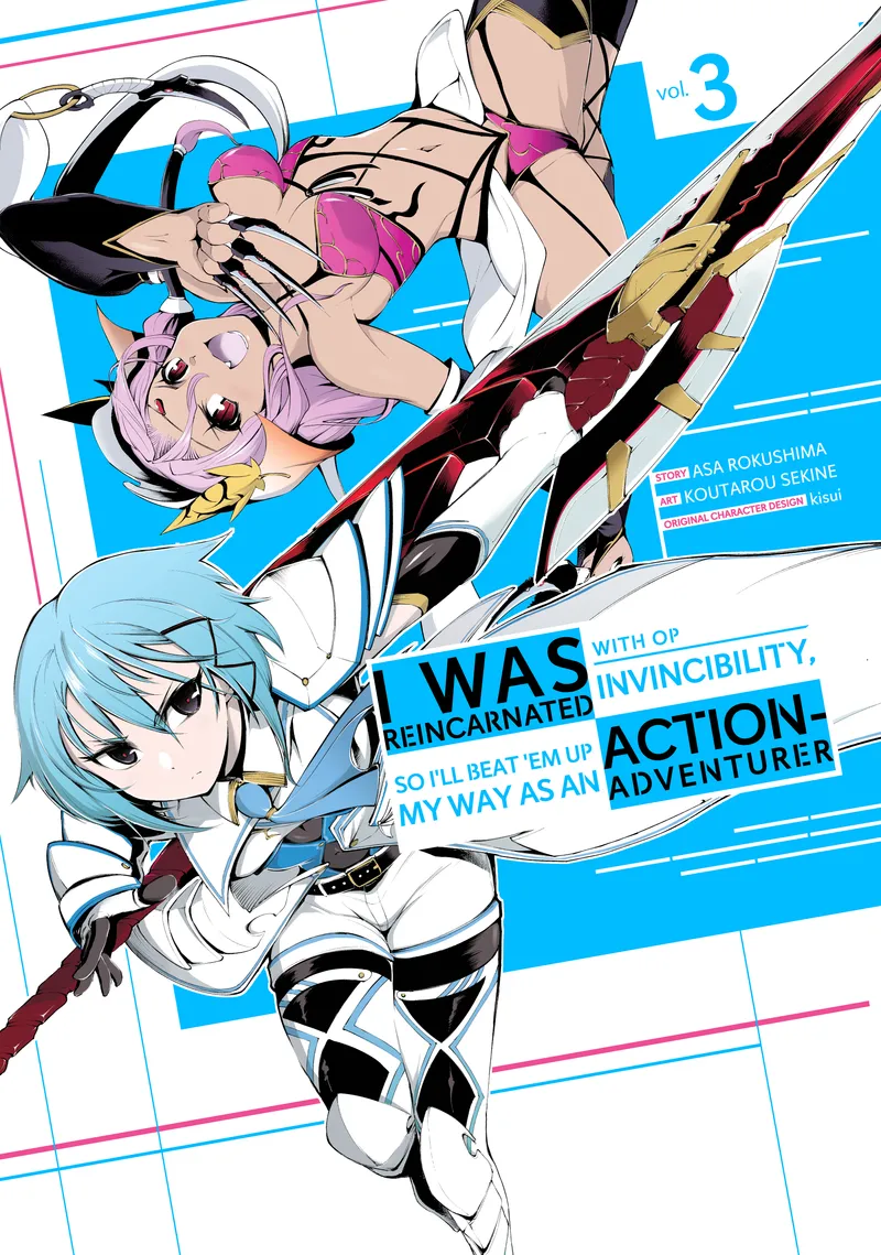 Cover of I Was Reincarnated with OP Invincibility, so I'll Beat 'em Up My Way as an Action-Adventurer Vol 3
